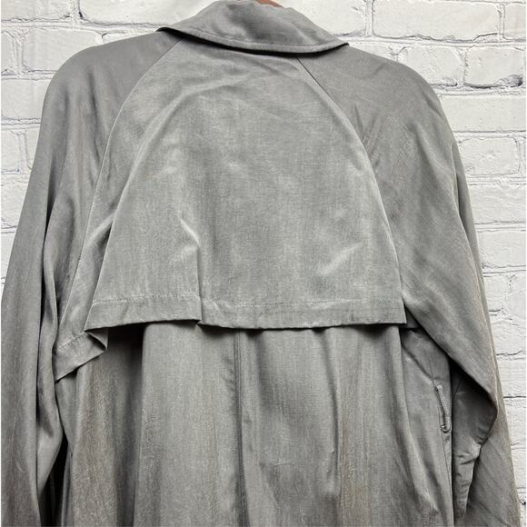 Zara Glen Women Long One Button Open Duster Cardigan Gray Size Small NWT - Picture 9 of 11